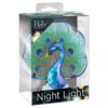 13204 Peacock Glass & Metal Nightlight