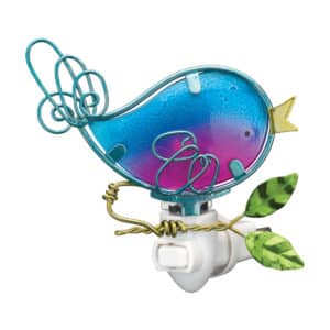 Bird Glass & Metal Nightlight