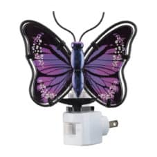 Butterfly Glass & Metal Nightlight