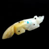 Laate Zuni Mother of Pearl Wolf Carving