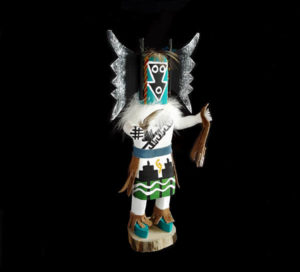 Collectible Crow Mother Kachina Doll-yellow