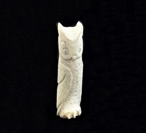 Laate Bone Owl Fetish Carving