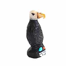 Jet & Mother of Pearl Eagle Fetish Carving