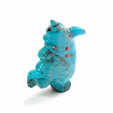 Zuni Turquoise Dancing Bear Fetish by Peina