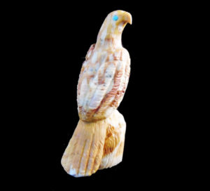 Perched Eagle Fetish Carving by Weekya