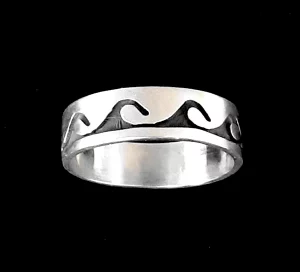 NZR-98 - Hopi Etched Sterling Silver Ring