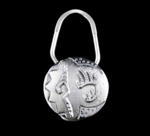 Silver Bear Claw Key Ring