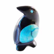 Raven Fetish Carving with Chrysocolla