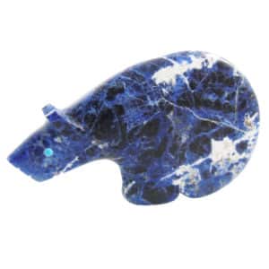 Sodalite Bear Fetish Carving