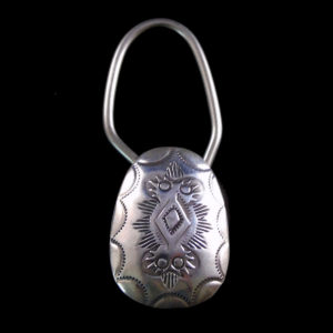 Navajo Stamped Sterling Silver Key Ring