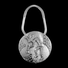 Kokopelli Navajo Silver Key Ring
