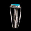 Large Navajo Turquoise & Silver Rope Twist Bracelet