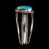 Large Navajo Turquoise & Silver Rope Twist Bracelet