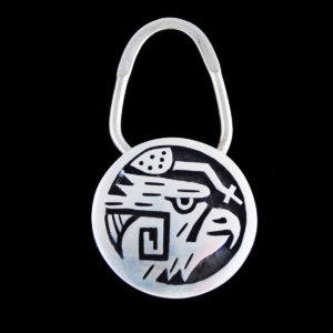 Navajo Eagle Head Silver Key Ring