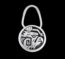 Navajo Eagle Head Silver Key Ring
