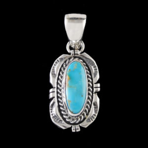 Turquoise Oval Stone in Silver Setting