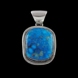 Kingman Turquoise Square Pendant