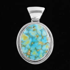 Kingman Turquoise Round Pendant