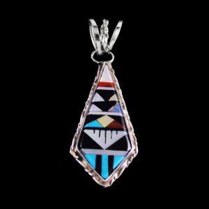 Traditional Zuni Inlaid Pendant