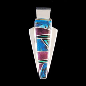 Tapered Turquoise & Spiny Oyster Pendant
