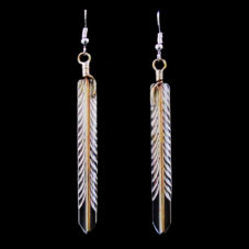 Navajo Silver Long Feather Earring