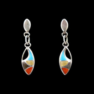 Zuni Inlaid Post-Dangle Earrings