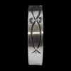 Sterling Silver Navajo Flat Fish & Bat Design Cuff Bracelet