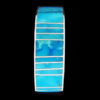 Wide Cuff Stripe Kingman Turquoise Navajo Bracelet