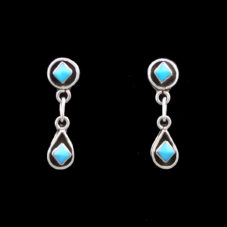 Turquoise Stone Dangle Earrings