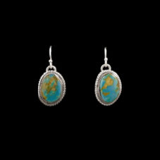 Turquoise Stone with Matrix Earring