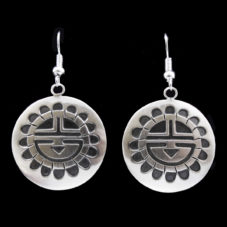 Zuni Sun Face Silver Dangle