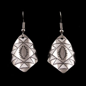 Navajo Stamped Silver Earrings