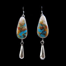 Teardrop Flatstone Dangle Earring