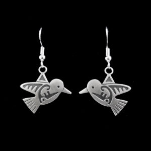 Silver Hummingbird Earrings