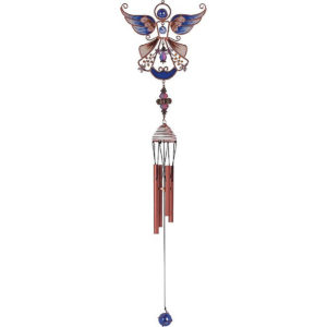 Copper & Blue Glass Angel Wind Chime