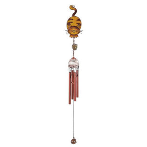 Copper & Glass Cat Wind Chime