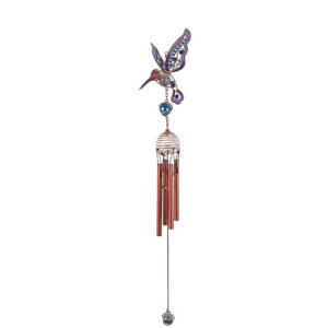 Copper & Glass Hummingbird Wind Chime