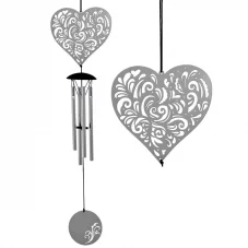 Flourish Filigree Heart Wind Chime