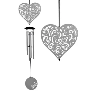 Flourish Filigree Heart Wind Chime