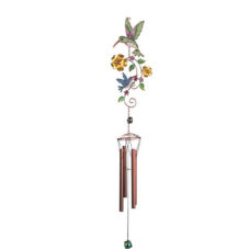 Flowers & Hummingbirds Wind Chime