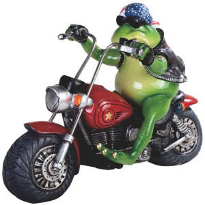 Frog On Motorcycle with Beanie