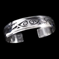 Genuine Silver Augustine Mowa Hopi Cuff Bracelet