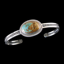 Genuine Turquoise & Silver Navajo Bracelet