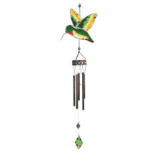 Glass & Metal Hummingbird Wind Chime