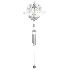 Glass & Metal Silver Angel Wind Chime