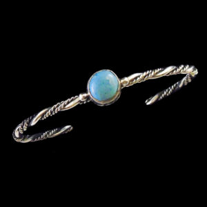 Golden Hill Turquoise & Silver Twisted Rope Bracelet
