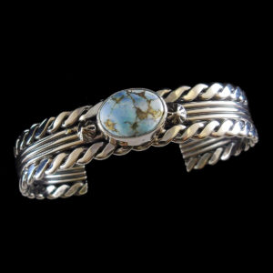 Goldenhill Double Braid Turquoise Silver Bracelet