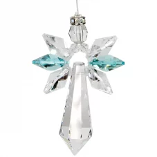 Large Crystal Guardian Angel- Blue Zircon- December