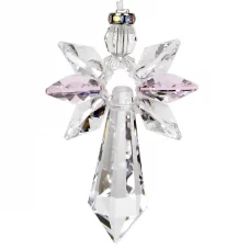 Large Crystal Guardian Angel- Rose- October