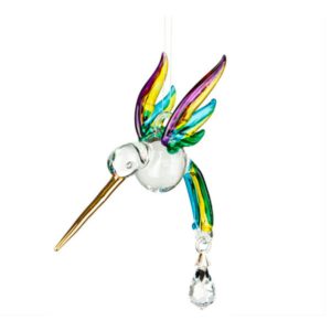 Pastel Fantasy Glass Hummingbird